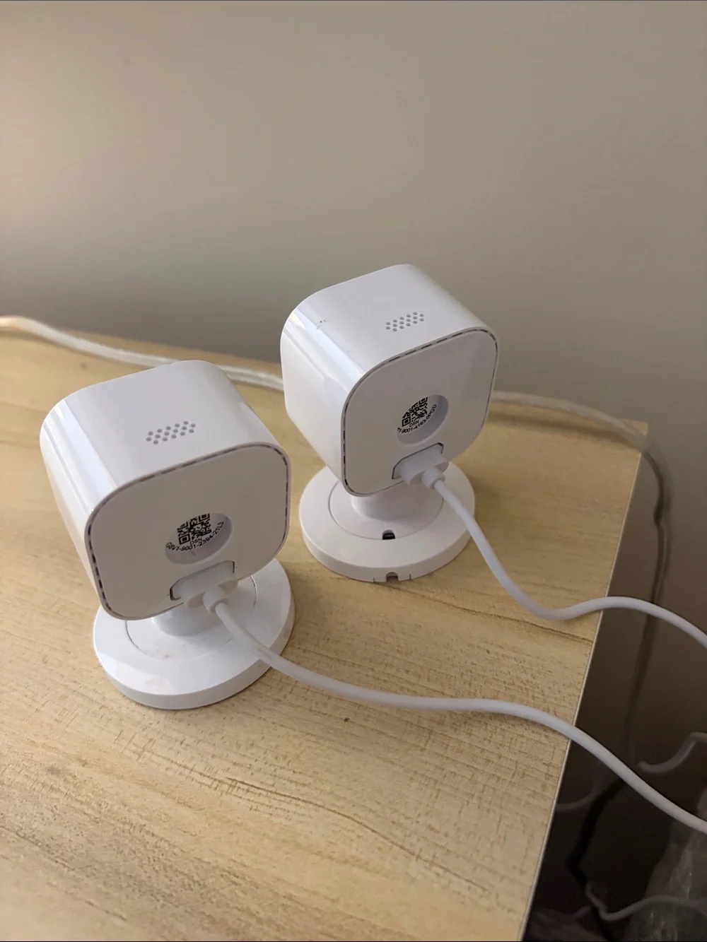 White Indoor Wireless Security Cameras (Pair)